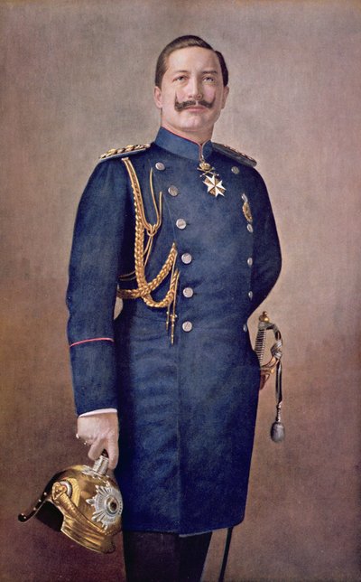 Porträt von Kaiser Wilhelm II. (1859-1941) um 1900 von German School